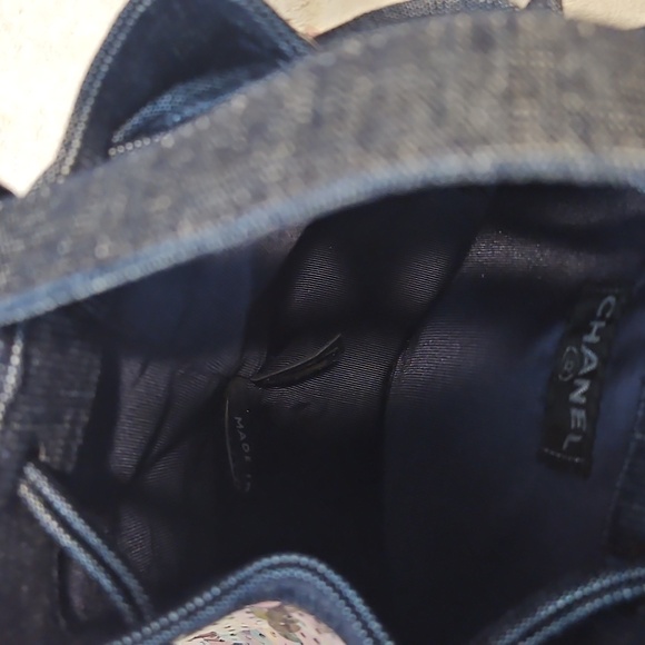 CHANEL Denim Iridescent Sequin Mini Bucket Bag - Picture 6 of 12